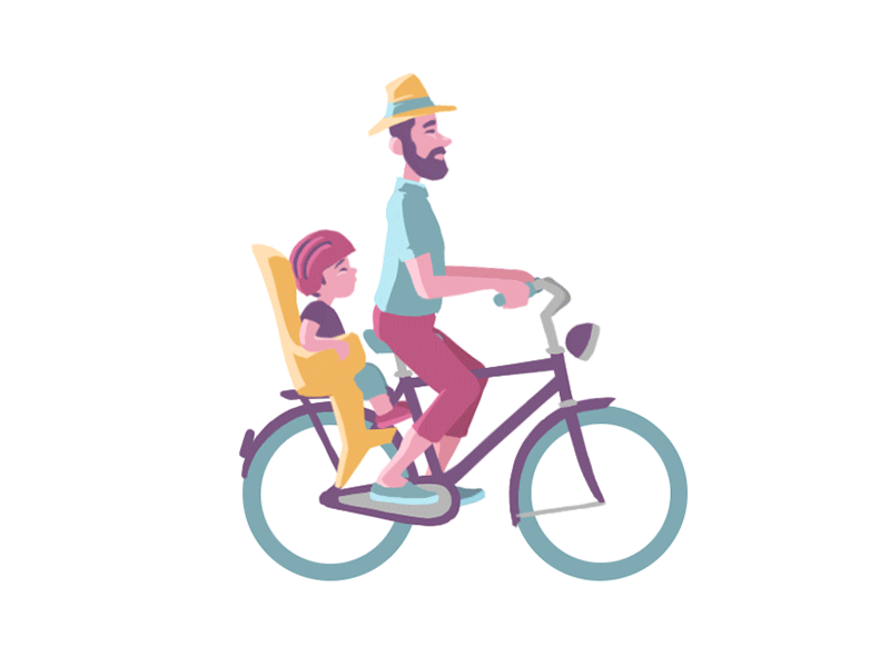 Daddy Express bike biking boy child cycling cyclist dad daddy express man