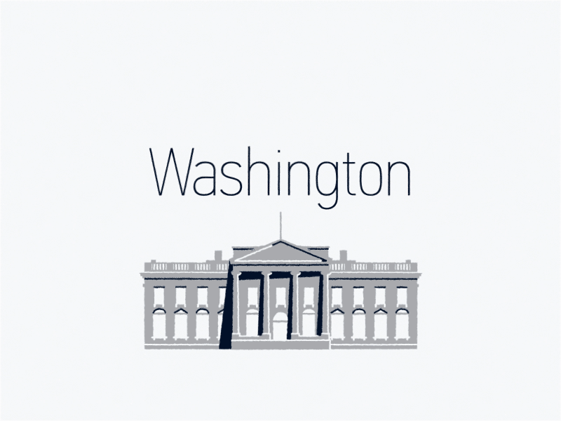 Washington | Tokyo | Glasgow building city gif illustration motion