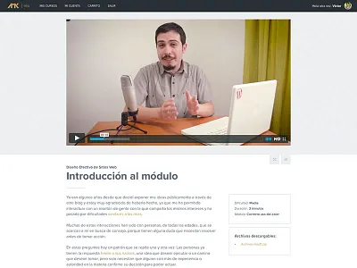 Lesson page - E-learning platform e learning lesson online course