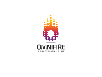 Omnifire abstract burst creation dots entertainment fire flame media smart spark