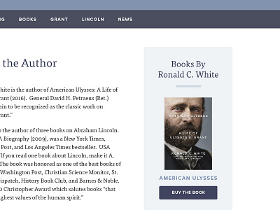 Ronald C White author branding identity design marketing pr web design wordpress development