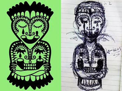 WIP - "Regret" sketch and vector version art doodle drawing illustration love person personal vector