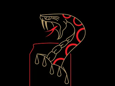 CBK WIP beer illustration snake tallboy tattoo