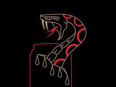 CBK WIP beer illustration snake tallboy tattoo