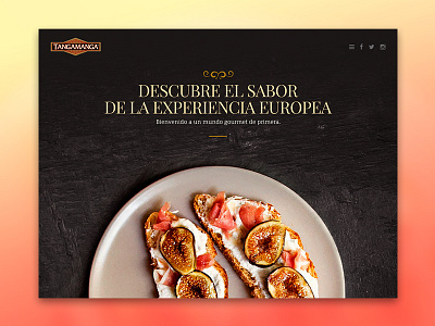 Tangamanga abovethefold design food ui webdesign