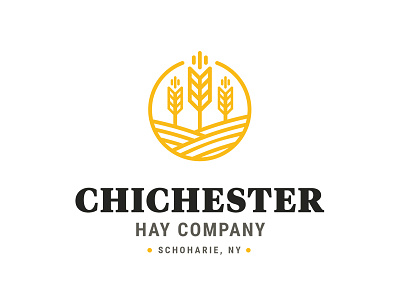 Chichester Hay Company Rebranding brand farming field grass hay logo mark trucking wheat