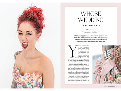 Rock n Roll Bride Magazine editorial magazine print