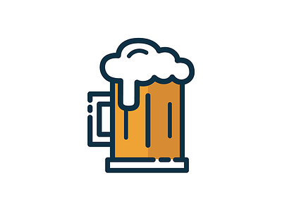 Beer time beer design icon illustration millmotion vector