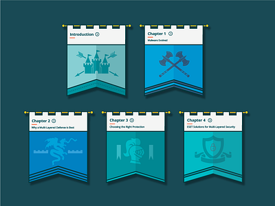 Table of Contents - Medieval Flags flags flat icons illustration medieval outline table of contents