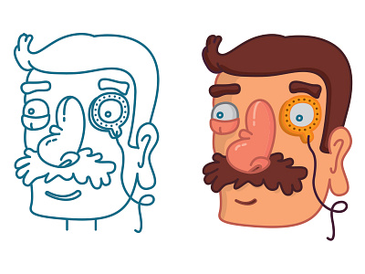 Face development draw face nose play tinker