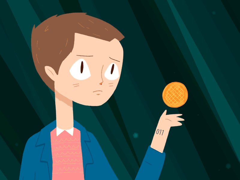 Stranger Things Fan Art - Eleven 011 11 animation eggo eleven fan art gif illustration photoshop animation promise stranger things waffle