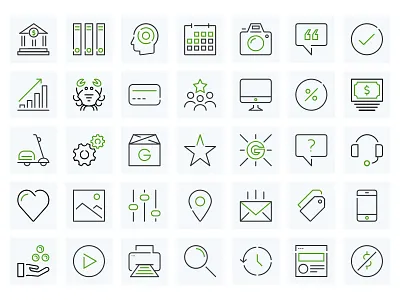 Groupon Merchant Icons groupon groupon merchant iconography icons outlines raza durrani simple stroke