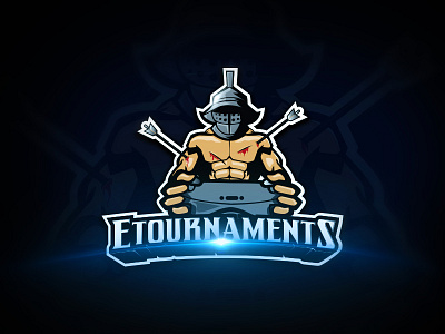 E-Tournaments esports logo team tournament warrior