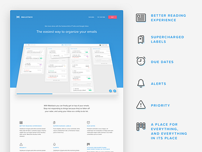 Mailstack landing page landing page responsive responsive web ui ui design ux visual design web