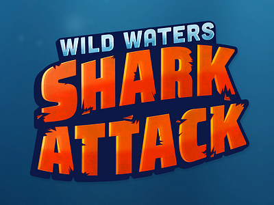 Wild Waters: Shark Attack Branding attack big fish branding casino ios logo shark slot slots video games waters wild