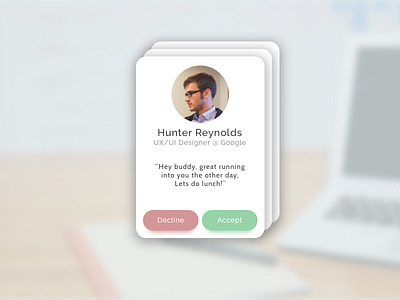 DailyUI - #078 - Pending Invitation 078 accept dailyui decline pending invitation