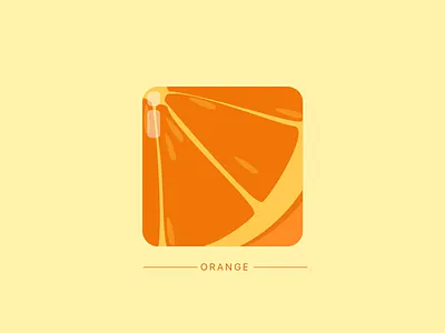 Orange fruit fruit icon icon illustration orange sketch slice square icon