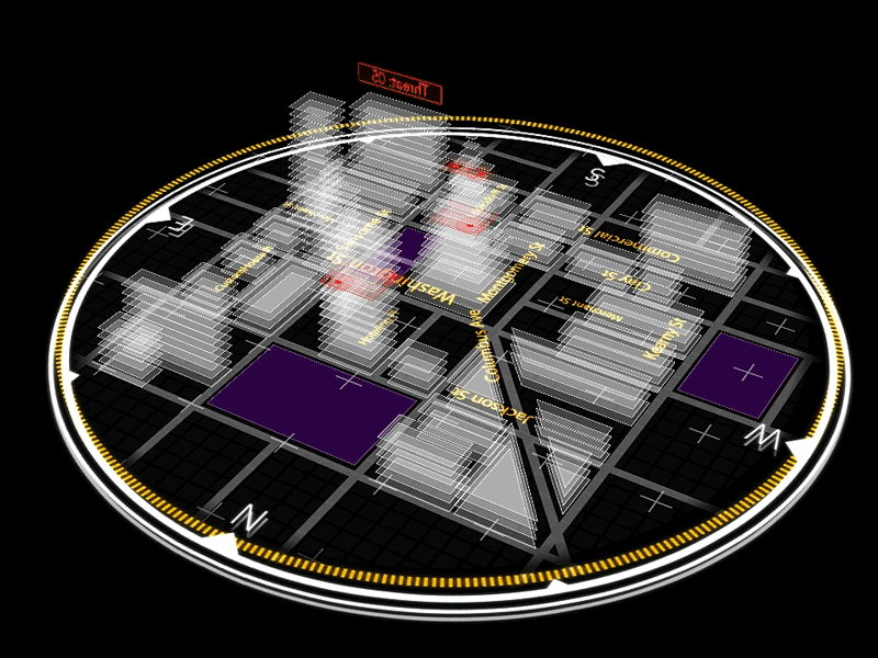 The Division inspired map 3d game map the division ui