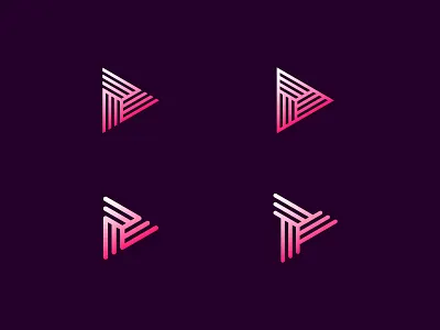 Triangle Variations arrow brand direction geometric identity lines logo mark point shape three triangle