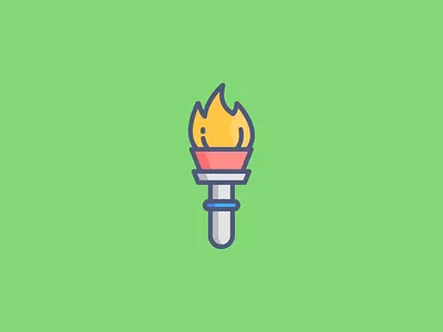 August 7: Olympics 2016 365cons daily icon diary flame games icon olympics rio sport summer torch