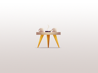 Vintage Table coffee damn design drink flat god illustration merklar vagina vintage your