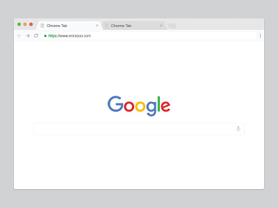 Flat Chrome Mock browser chrome flat free material mock mockup osx vector windows