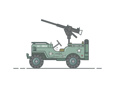 Willis MB jeep american design illustration jeep