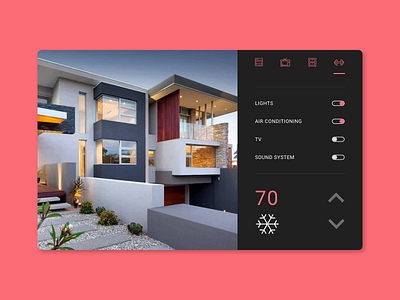 021 - Daily UI 021 ac air conditioning controller daily dailyui dashboard home house monitoring ui
