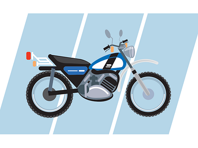 1975 Yama Enduro 175 DT bike dirt bike enduro illustration illustrator motorcycle street bike vector yamaha