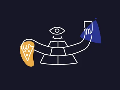 Pizza Futures friends illuminati illustration pizza