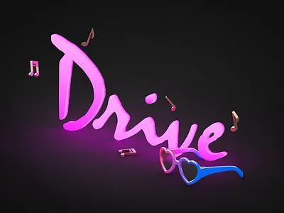 Inspirations 3d cinema 4d drive illustration lolita minimal neon