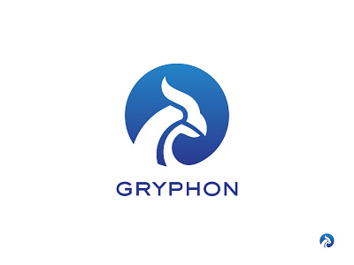 Gryphon animal bird blue eagle gradient griffin gryphon lion logo mark symbol