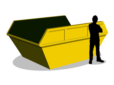 Skip / Waste Container container illustration rubbish skip vector waste bin