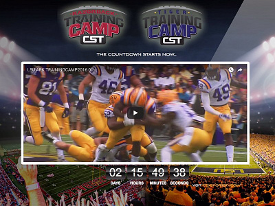 CST Splash Page branding football graphic design lsu sports web design