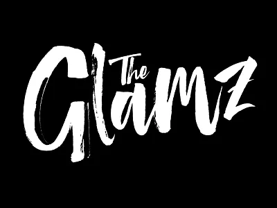 The Glamz blog branding brush cover fashion font handlettering handmade lettering logo magazine typeface