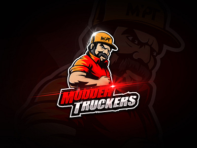 Mudder Truckers logo mascot race running spartan