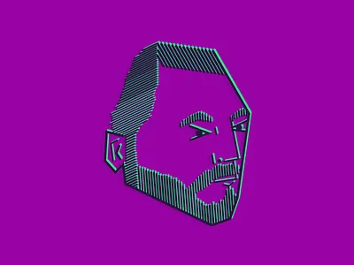 line dood face florescent graphics icon illustration