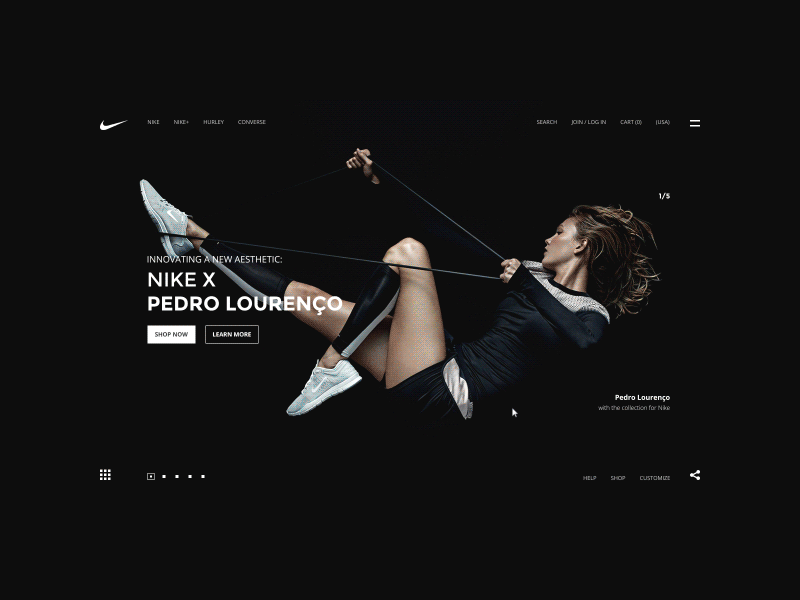 NIKE 440 animation e commerce inspiration interaction motion nike shop