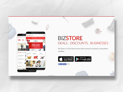 Bizstore Landing Page app bizstore econceptions landingpage me2ahmedhassan todo ui ux website