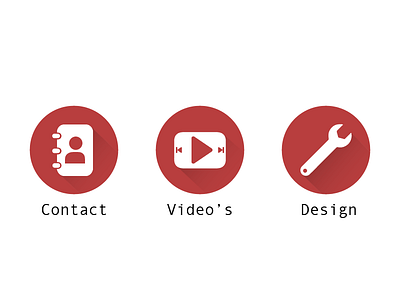 Shot #2893130 contact design icons video website