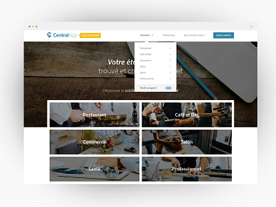 CentralApp - Marketing Website app brussels business central dropdown local marketing menu restaurant solution starter startup