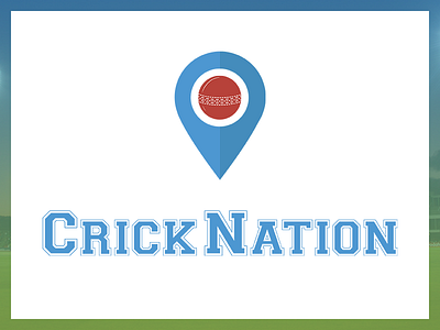 CrickNation Application Logo application branding cricket illustrator iphone logo sports