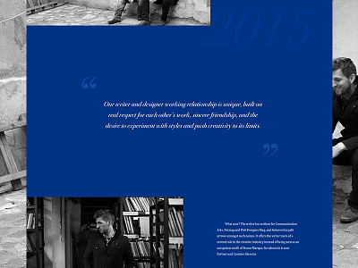 Samuel Burrows Portfolio. awards black and white blue branding parallax portfolio responsive web design website