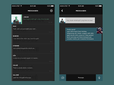 Daily UI challenge #013 — Direct Messaging dailyui design interface phone ui ux