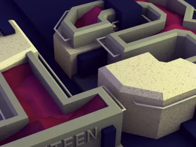 Lucky Number Thirteen 3d 3d lettering 3d type c4d cinema 4d dlgnce illustration lettering screencast stuart wade type typography