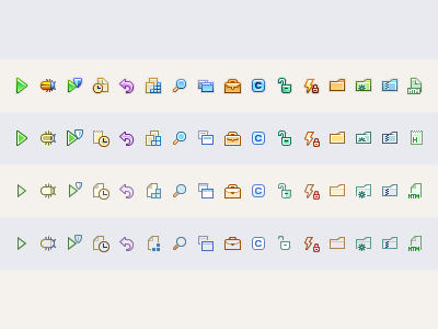 Four styles icon icons illustrator