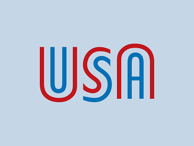 USA logo logotype type typography usa