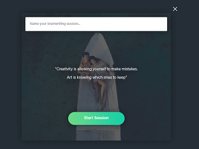 Create Brainwriting Session Popup popup simple ui uiux