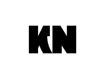 KN branding kn knife logo logotype negative space