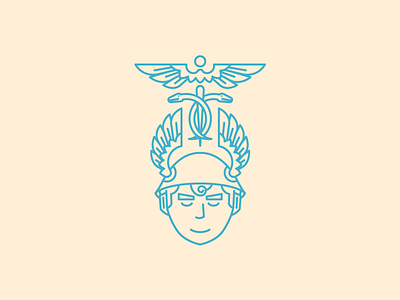 Hermes gods illustration line art greek vector